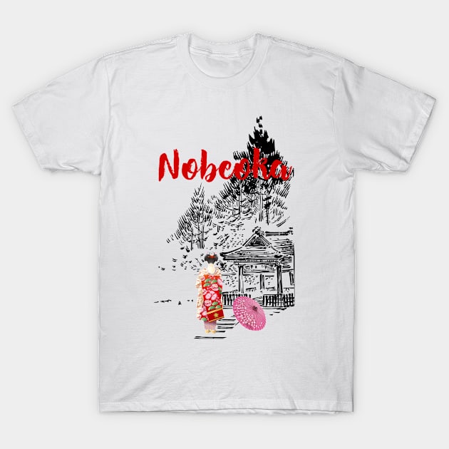 Geisha with Kimono in Nobeoka T-Shirt by ArtMomentum